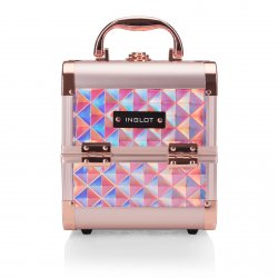 Imagen MAKEUP CASE DIAMOND MINI HOLOGRAPHIC ROSE GOLD (MB152M BIG DIAMOND K10